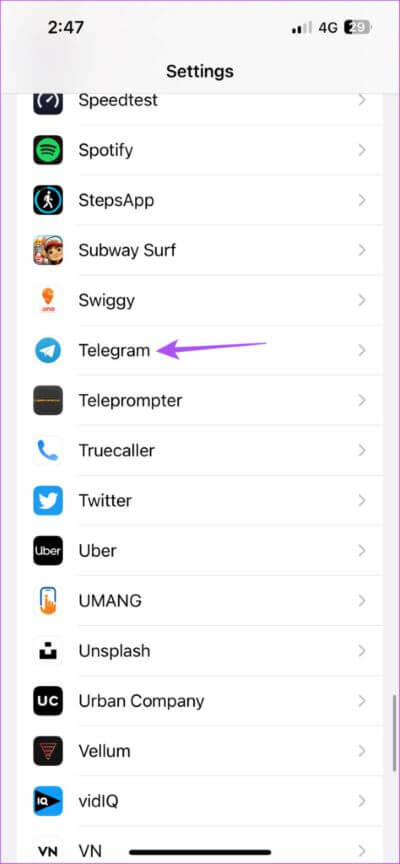 telegram-settings-iphone-474x1024-1 أفضل 5 إصلاحات لعدم عمل معرف الوجه Face ID في Telegram على iPhone