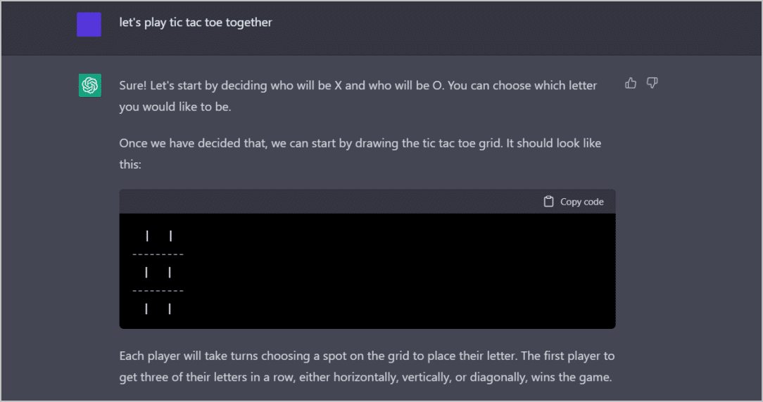 tic-tac-toe-on-chatGPT 8 ألعاب يمكنك لعبها مع ChatGPT