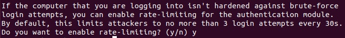 two-factor-ssh-guide-10-enable-rate-limiting كيفية تمكين المصادقة الثنائية لاتصال SSH