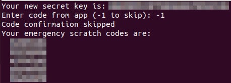 two-factor-ssh-guide-11-generate-secret-key كيفية تمكين المصادقة الثنائية لاتصال SSH