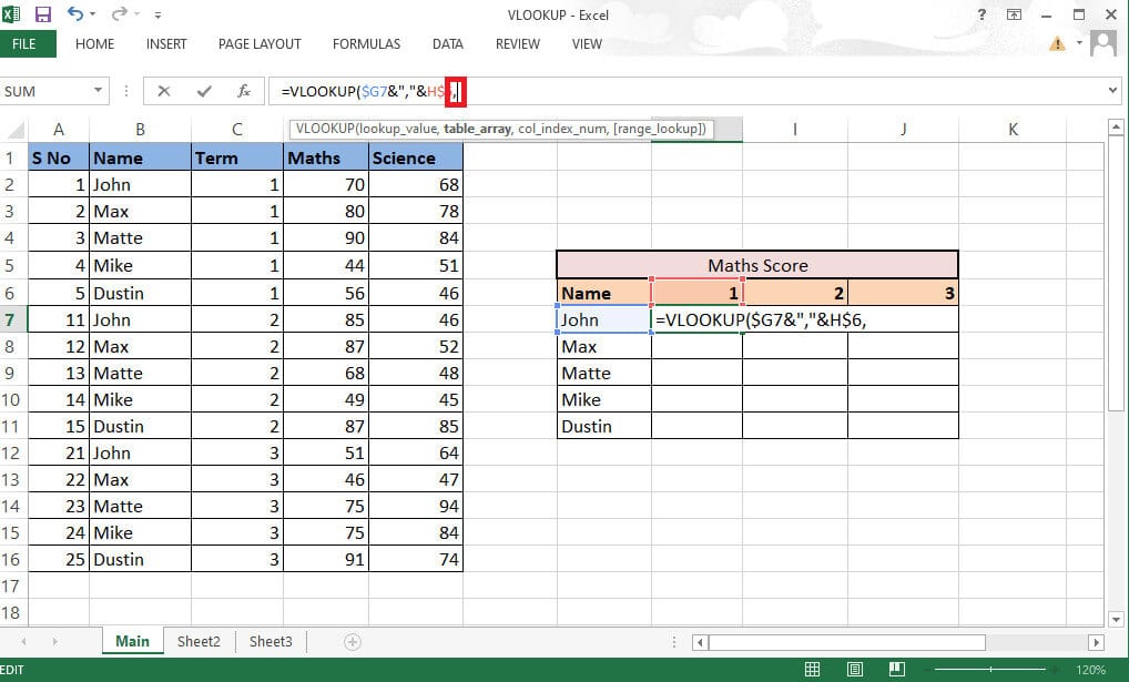 type-comma-to-move-to-the-next-argument كيفية استخدام VLOOKUP بمعايير متعددة