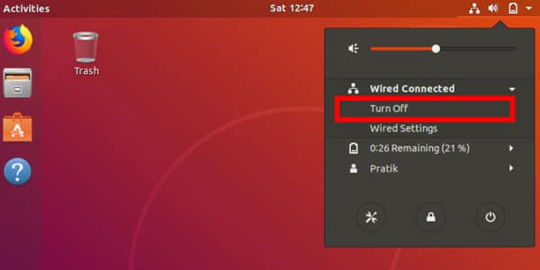 ubuntu_disconnect_wifi كيفية إعادة تعيين TCP / IP في أنظمة التشغيل Windows و Linux و macOS