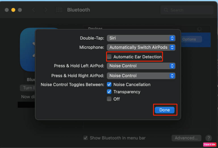 uncheck-automatic-ear-detection-and-click-on-done-768x522-1 كيفية إصلاح AirPods متصل بجهاز Mac ولكن لا يوجد صوت
