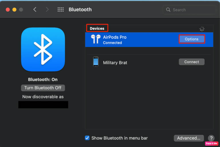 under-devices-choose-options-768x513-1 كيفية إصلاح AirPods متصل بجهاز Mac ولكن لا يوجد صوت