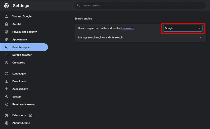 under-search-engine-click-on-the-selection-option كيفية استعادة صفحة MSN الرئيسية