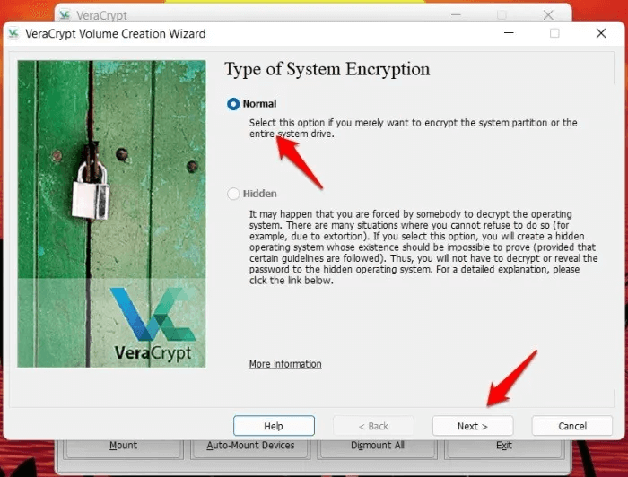 veracrypt-encryption-mode-windows.jpg لماذا لا يعمل التشفير على Windows 11 Home ، وكيفية إصلاحه