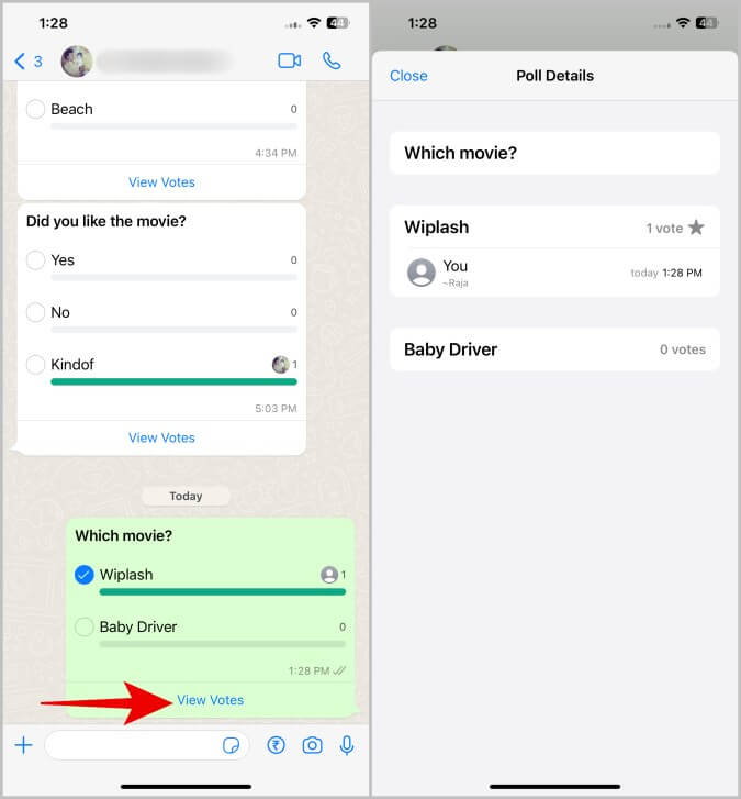 view-votes-on-poll-on-WhatsApp-iOS كيفية إنشاء استطلاع على WhatsApp للجوال وسطح المكتب والويب
