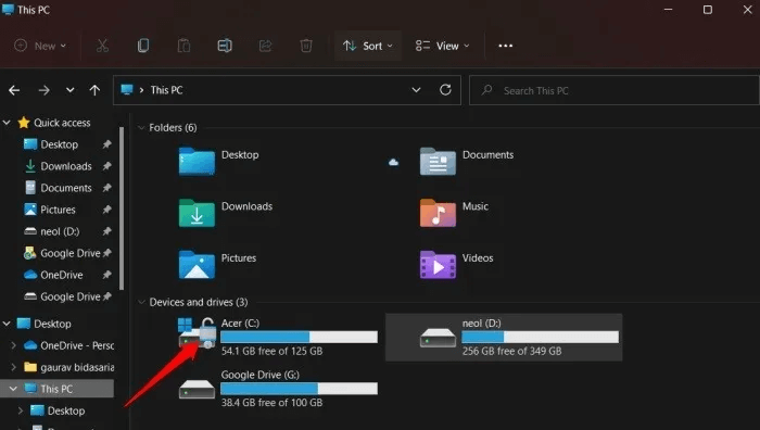 windows-11-c-drive-encrypted.jpg لماذا لا يعمل التشفير على Windows 11 Home ، وكيفية إصلاحه
