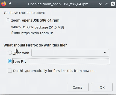 zoom-openSUSE-Download-Zoom-Save-As-e1637631147940.png-1 كيفية تثبيت Zoom على Linux