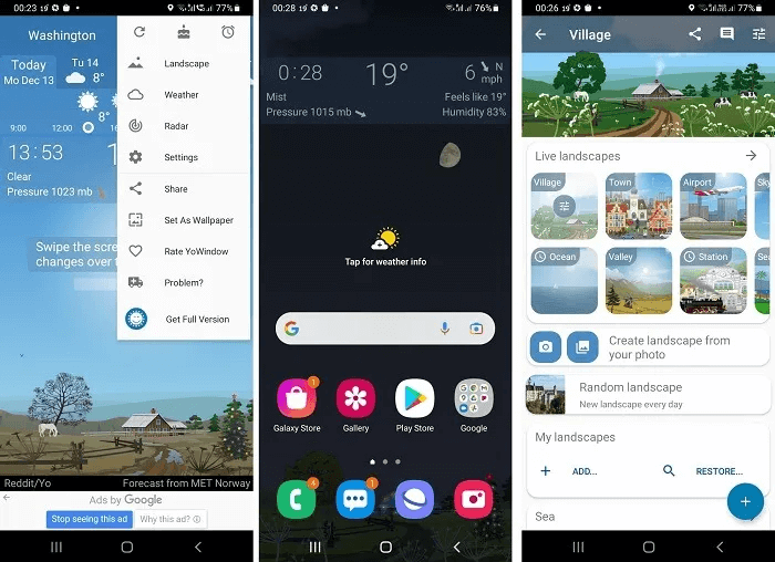 7 5 من أفضل تطبيقات Live Weather Wallpaper لنظام Android