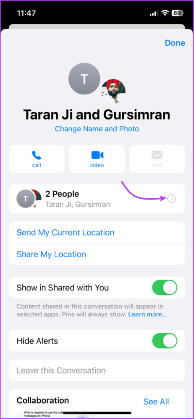 Add-participants-to-the-collaboration-group-1-475x1024-1 كيفية التعاون في المشاريع باستخدام الرسائل على iPhone و iPad و Mac