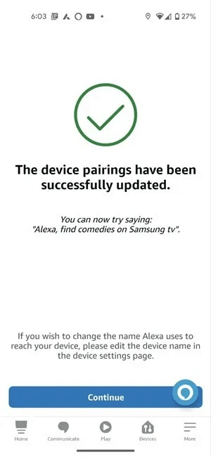 Alexa-App-Devices-link-confirm.jpg كيفية استخدام Alexa مع Samsung TV
