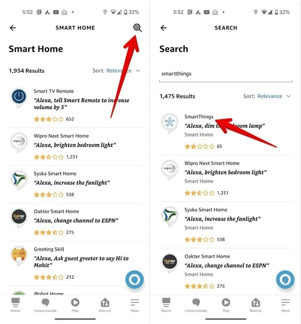 Alexa-App-Smart-Home-Skills-SmartThings.jpg كيفية استخدام Alexa مع Samsung TV