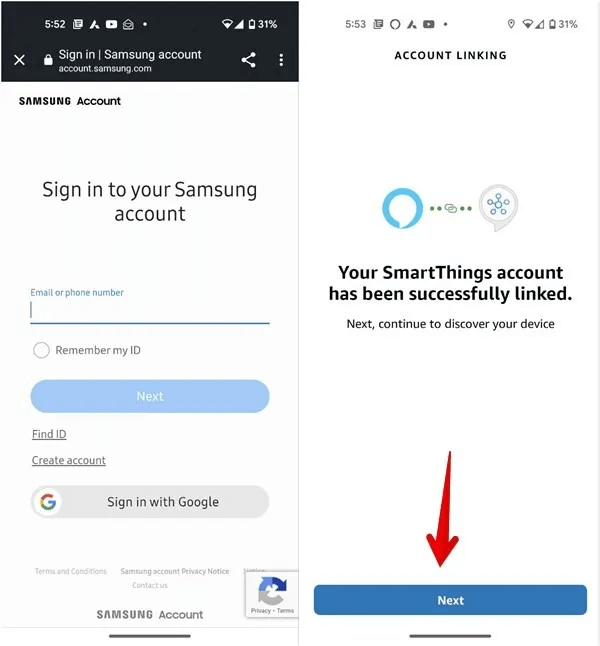 Alexa-App-Smart-Home-Skills-linked.jpg كيفية استخدام Alexa مع Samsung TV