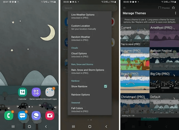 Android-Weather-Wallpaper-Paperland-Screens.jpg 5 من أفضل تطبيقات Live Weather Wallpaper لنظام Android