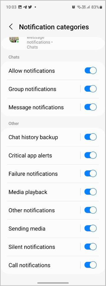 Android-app-whatsapp-notification-unmute كيفية إلغاء كتم صوت الدردشات والحالة والمكالمات على WhatsApp