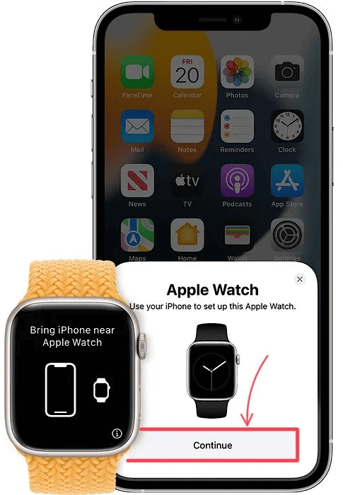 Apple-Watch-continue-pair.jpeg هل نسيت رمز مرور Apple Watch؟ إليك كيفية إعادة ضبط Apple Watch