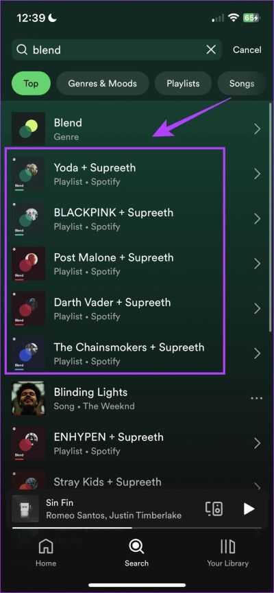 كيفية إنشاء قائمة تشغيل Spotify Blend على iPhone و Android - %categories