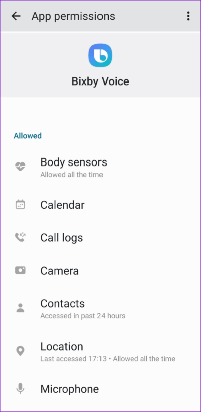 Bixby-App-Permissions-500x1024-1 أفضل 7 طرق لإصلاح عدم عمل Bixby على هواتف Samsung Galaxy