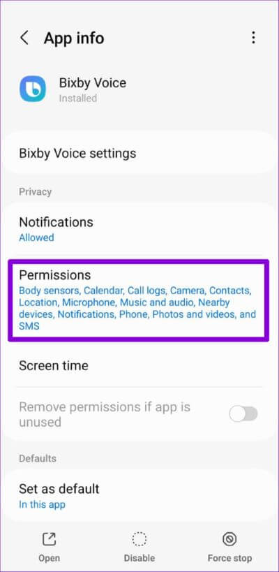 Bixby App Permissions on Samsung Phone 500x1024 1 - أفضل 7 طرق لإصلاح عدم عمل Bixby على هواتف Samsung Galaxy