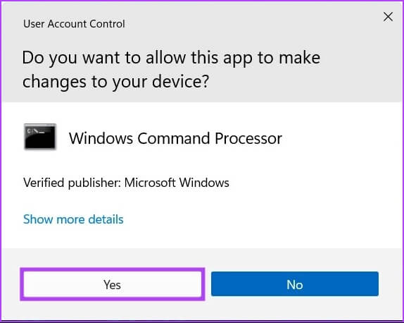 CMD-UAC-Prompt أفضل 6 طرق لفتح إدارة الألوان على Windows 11