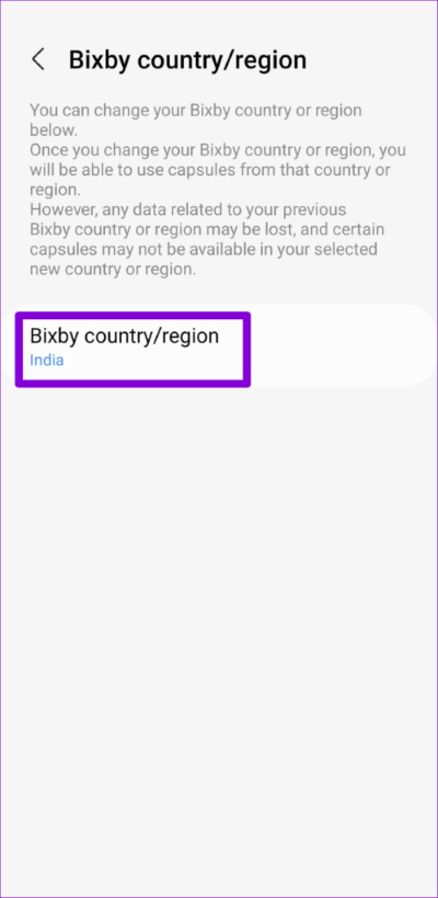 Change Bixby Country Settings 500x1024 1 - أفضل 7 طرق لإصلاح عدم عمل Bixby على هواتف Samsung Galaxy