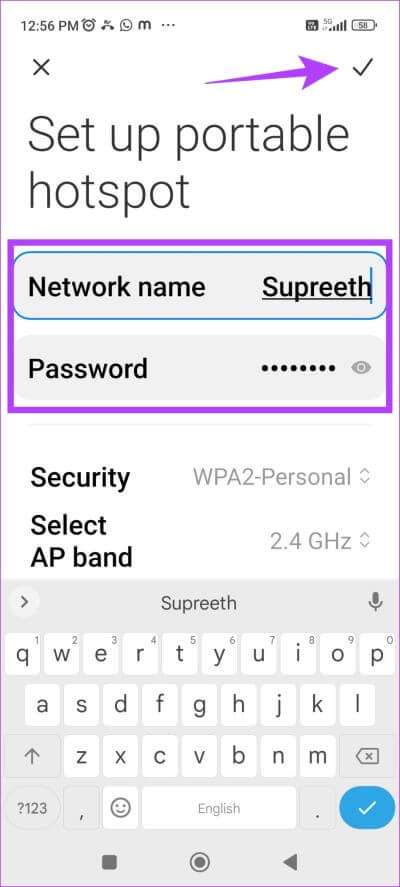 Change-Name-and-Password-Android كيفية تغيير اسم نقطة الاتصال وكلمة المرور على iPhone و Android