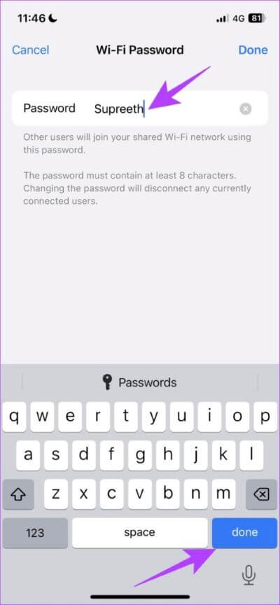 Change-Password-1-474x1024-1 كيفية تغيير اسم نقطة الاتصال وكلمة المرور على iPhone و Android