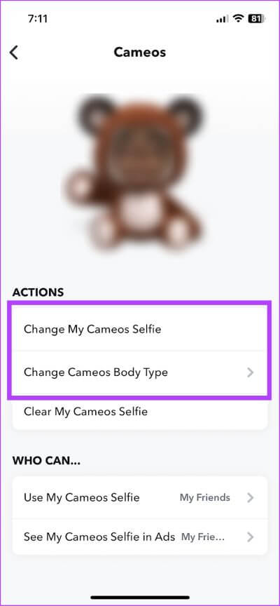Change cameos selfie - كيفية تغيير أو حذف Cameo الخاص بك على Snapchat على iPhone و Android