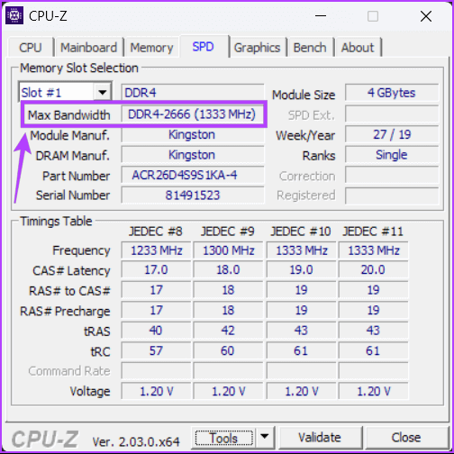 Check-Max-Bandwidth أفضل 5 طرق للتحقق من سرعة ذاكرة الوصول العشوائي على Windows 11