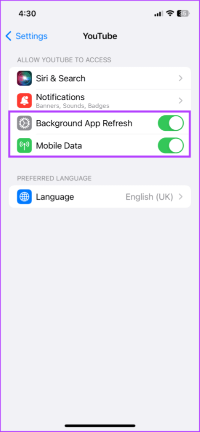 Check-permissions-given-to-an-app-2-475x1024-1 10 طرق لإصلاح تعطل تطبيق YouTube أو عدم عمله على iPhone