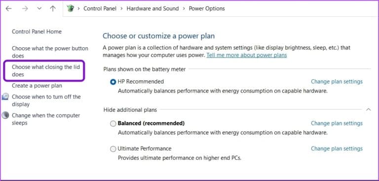 Choose-what-closing-the-lid-does-option-768x368-1 أفضل 7 إصلاحات لذهاب الكمبيوتر إلى النوم بشكل عشوائي على Windows 11