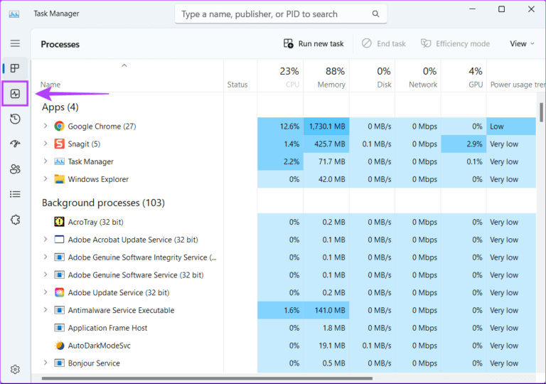 Click-On-Performance-768x540-1 أفضل 5 طرق للتحقق من سرعة ذاكرة الوصول العشوائي على Windows 11