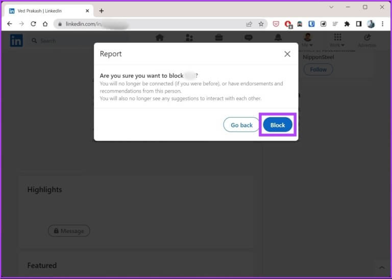 Click-on-Block-768x546-1 كيفية حظر شخص ما على LinkedIn دون علمه