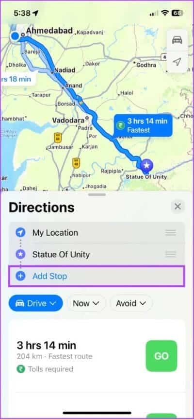 Create-Multiple-Stops-in-Apple-Maps-in-iOS-16-and-iPadOS-16-3-475x1024-1 كيفية إضافة محطات متعددة في Apple Maps على iPhone و iPad و Mac