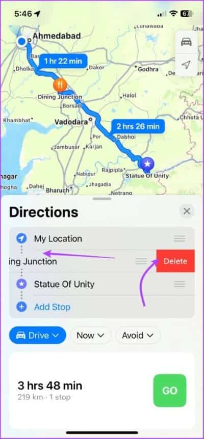 Create-Multiple-Stops-in-Apple-Maps-in-iOS-16-and-iPadOS-16-7-475x1024-1 كيفية إضافة محطات متعددة في Apple Maps على iPhone و iPad و Mac