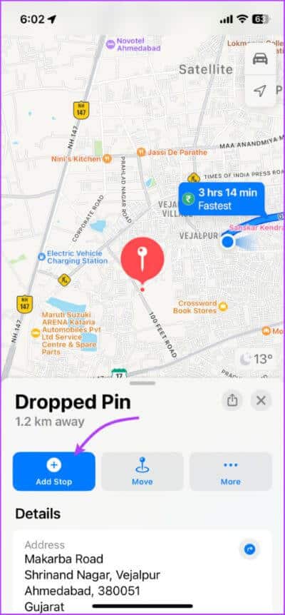 Create-Multiple-Stops-in-Apple-Maps-in-iOS-16-and-iPadOS-16-9-475x1024-1 كيفية إضافة محطات متعددة في Apple Maps على iPhone و iPad و Mac