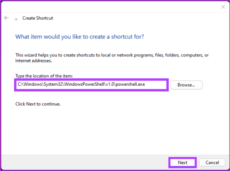 Create-a-PowerShell-Shortcut-on-Your-Desktop_1-768x571-1 8 طرق لتشغيل PowerShell كمسؤول في Windows 11