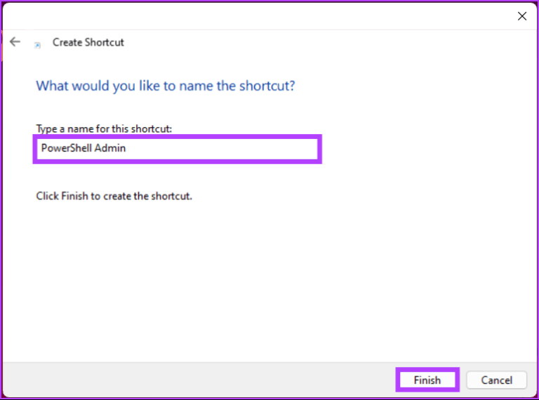 Create-a-PowerShell-Shortcut-on-Your-Desktop_2-768x570-1 8 طرق لتشغيل PowerShell كمسؤول في Windows 11