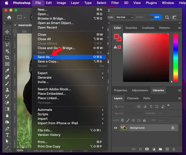 Create-an-Action-6 كيفية تغيير حجم الملفات دفعة واحدة في برنامج Photoshop
