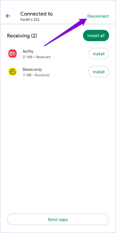 Disconnect-From-Android-Device-512x1024-1 أفضل طريقتين لمشاركة التطبيقات بين أجهزة Android