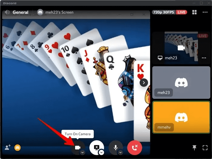 Discord-Screen-Share-PC-Enable-Camera.jpg كيفية مشاركة الشاشة على Discord على الهاتف المحمول والكمبيوتر الشخصي
