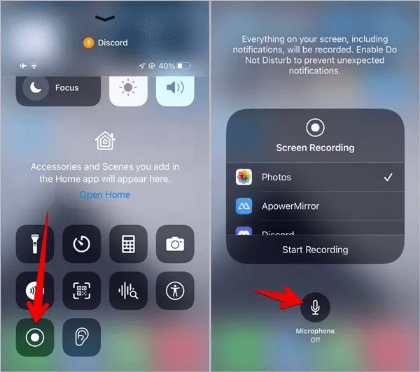 Discord-Screen-Share-iPhone-Enable-Microphone.jpg كيفية مشاركة الشاشة على Discord على الهاتف المحمول والكمبيوتر الشخصي