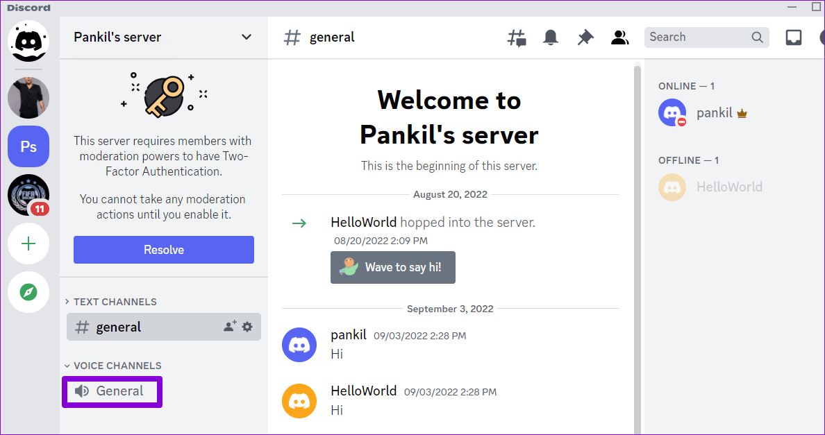 Discord-Voice-Channel-on-Desktop كيفية مشاركة الشاشة في Discord على سطح المكتب والجوال