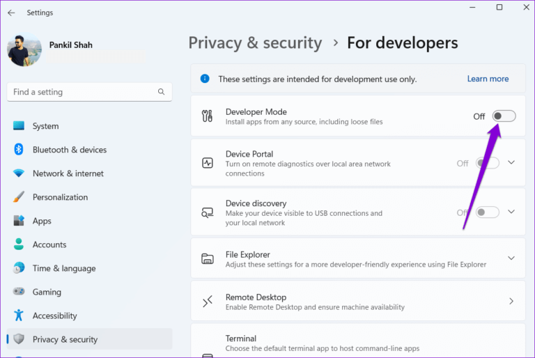Enable-Developer-Mode-on-Windows-11-1-768x514-1 أفضل 6 طرق لإصلاح خطأ لا يمكن تشغيل هذا التطبيق على جهاز الكمبيوتر Windows 11