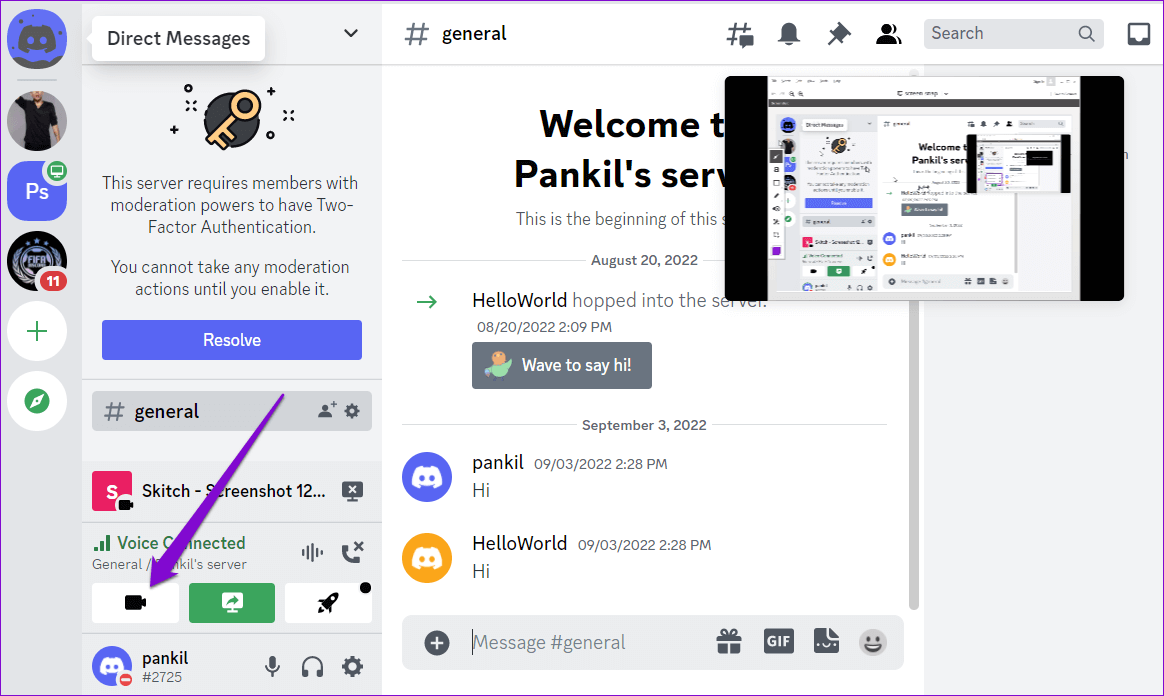 Enable-Disocrd-Video-While-Screen-Share كيفية مشاركة الشاشة في Discord على سطح المكتب والجوال