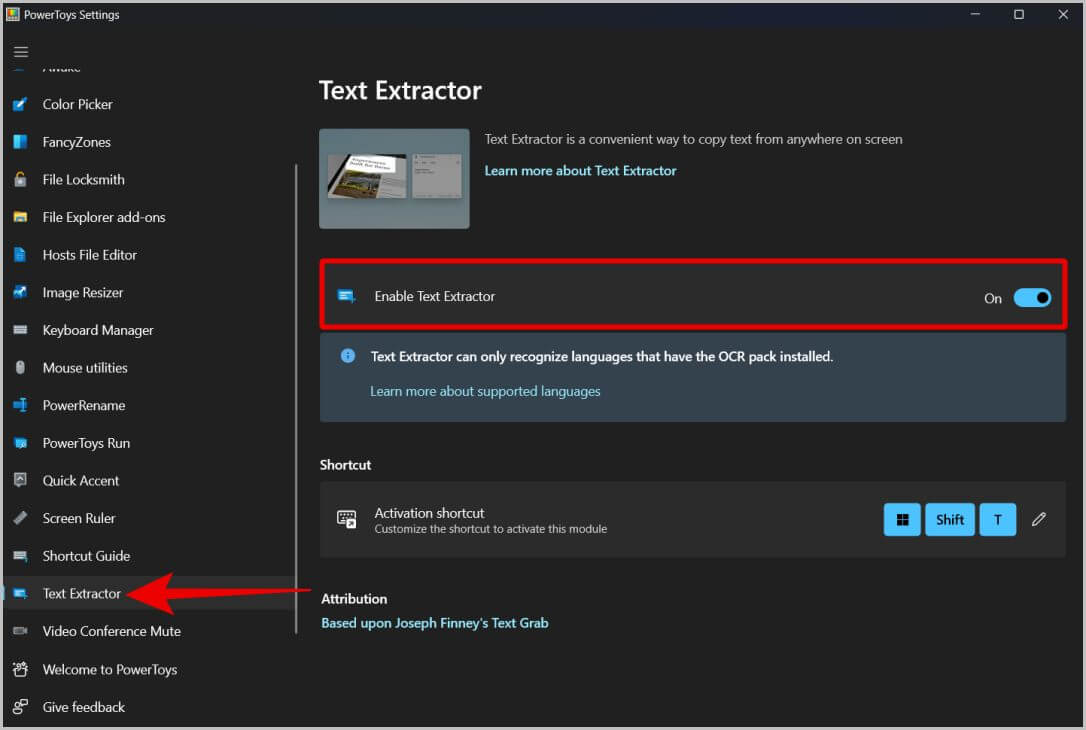 Enable-Text-Extractor-on-Windows-Power-Toys كيفية استخراج النص من أي مكان على Windows 11/10