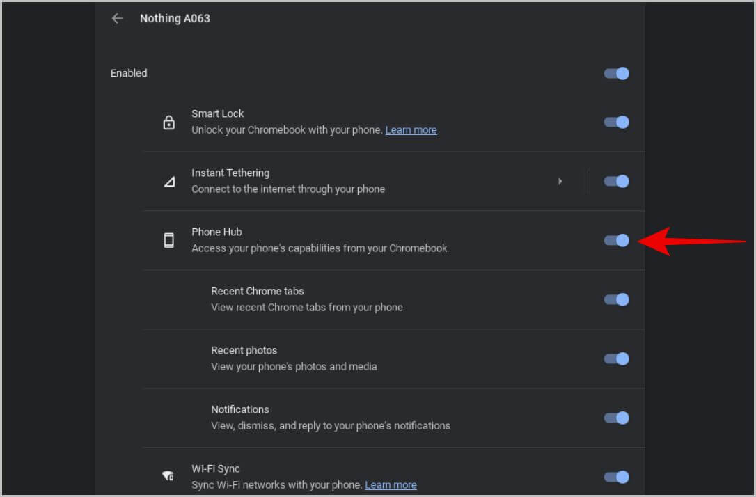 Enabling-Phone-Hub-on-Chromebook 8 ميزات فريدة لتكامل نظام التشغيل ChromeOS ونظام Android