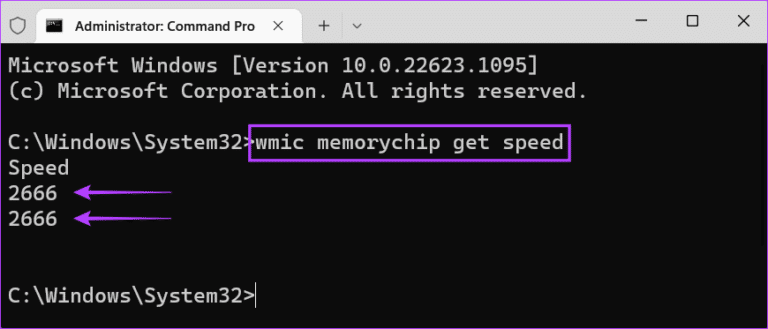 Find-RAM-Speed-Using-CMD-768x329-1 أفضل 5 طرق للتحقق من سرعة ذاكرة الوصول العشوائي على Windows 11