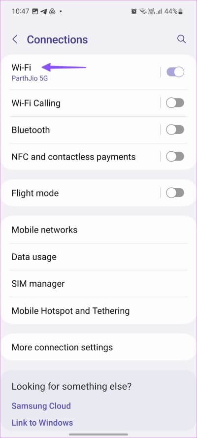 Fix-Samsung-Galaxy-Phone-Connected-to-Wi-Fi-But-No-Internet-4 أفضل 7 طرق لإصلاح الهاتف متصل بشبكة Wi-Fi ولكن لا يوجد إنترنت على Samsung Galaxy